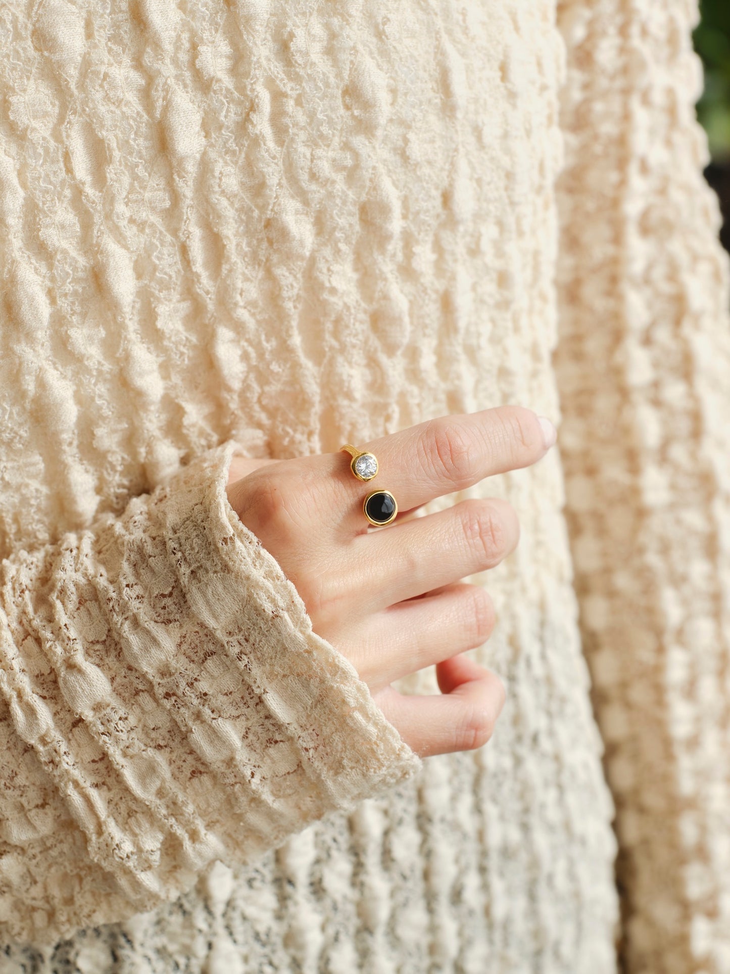 DROP TWIN RING | GOLD
