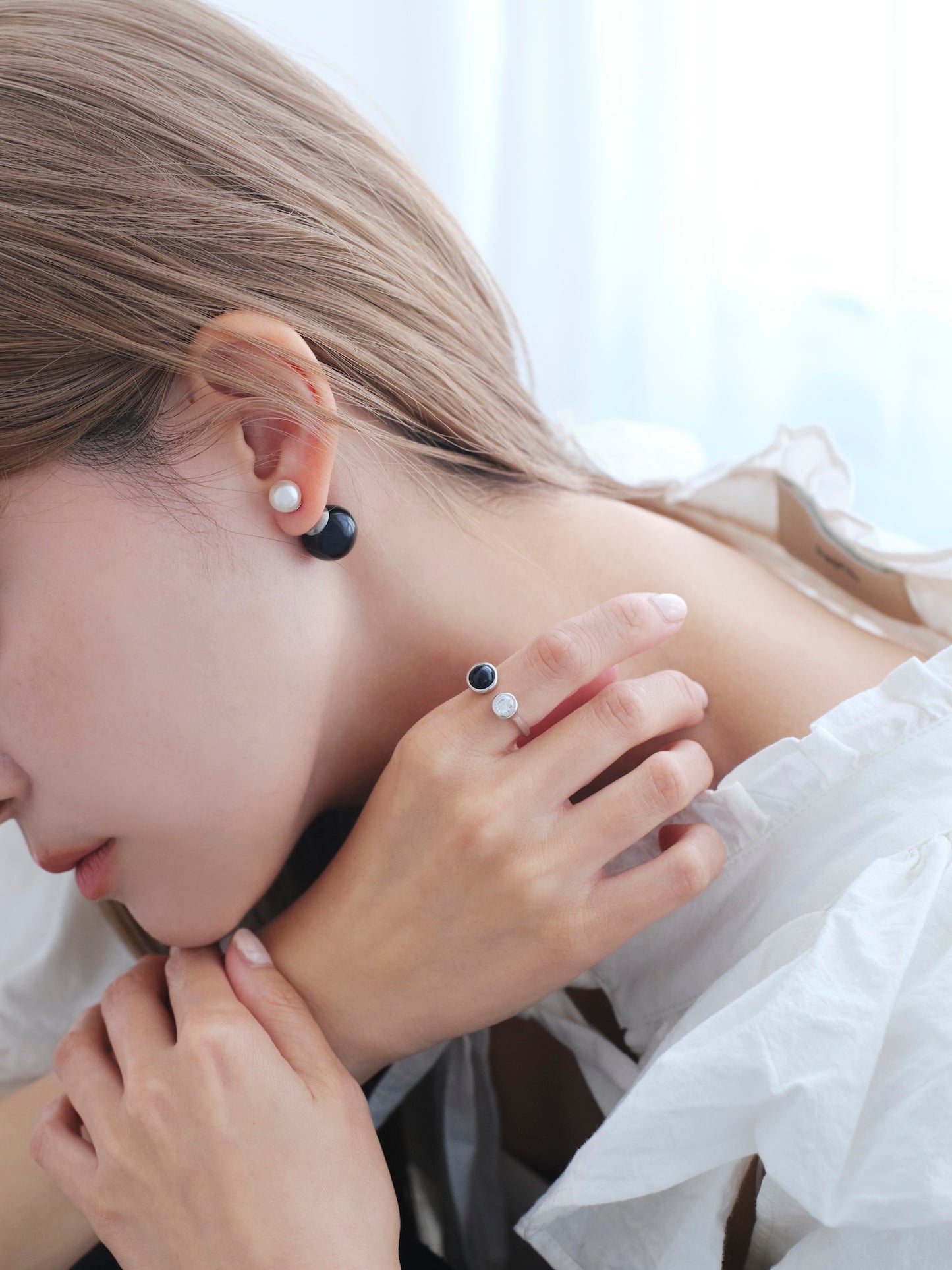 DROP TWIN RING | SILVER