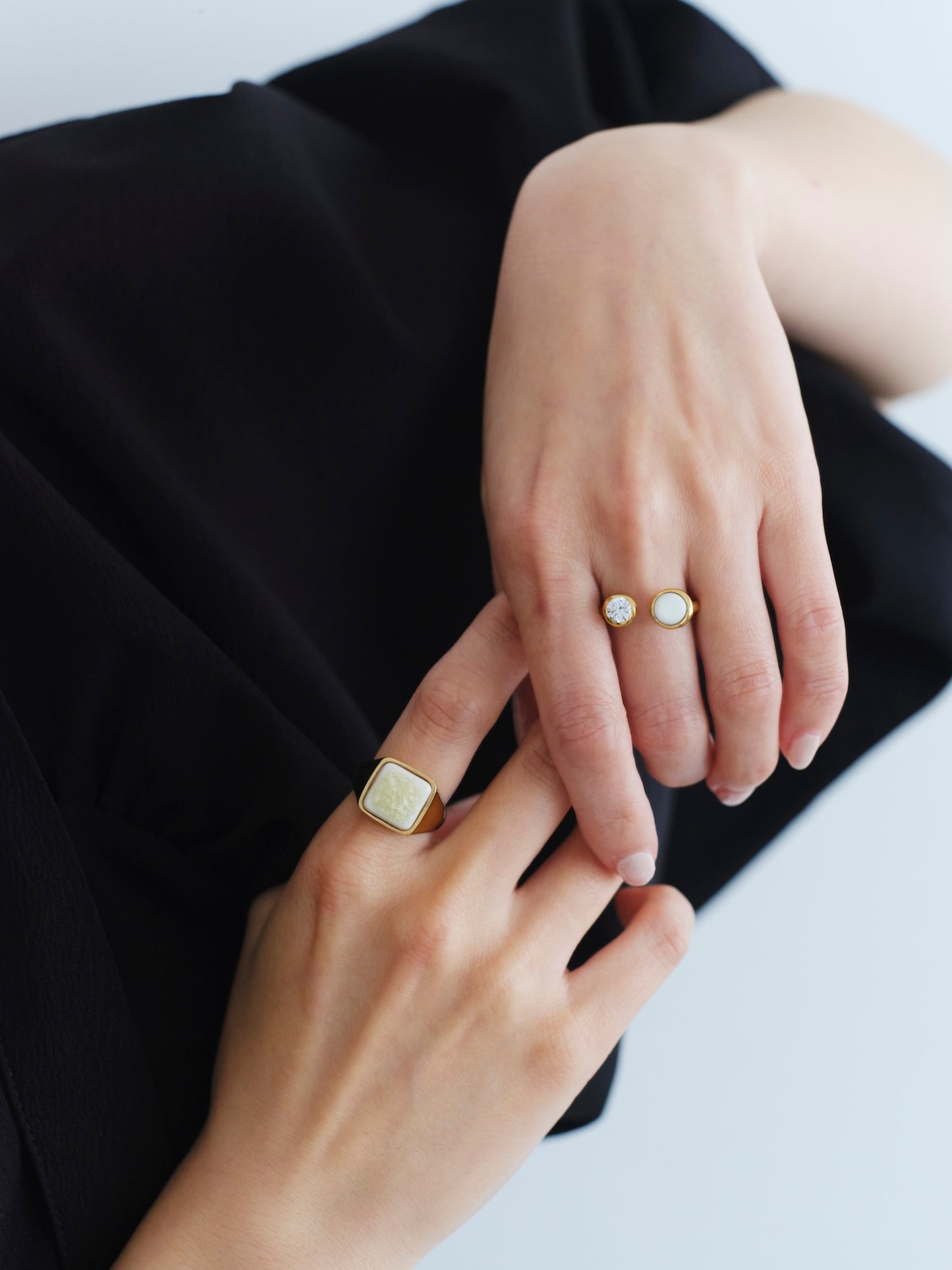DROP TWIN RING | GOLD