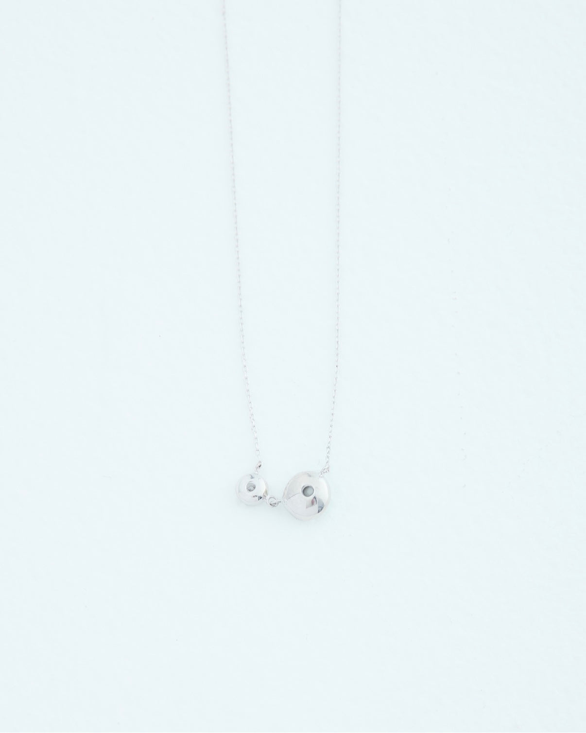 DROP TWIN NECKLACE | SILVER