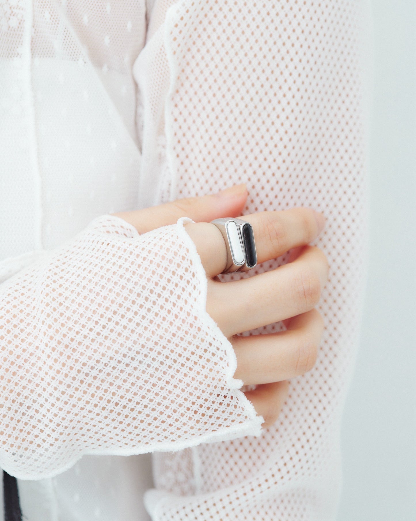 F.RECTANGLE RING | SILVER