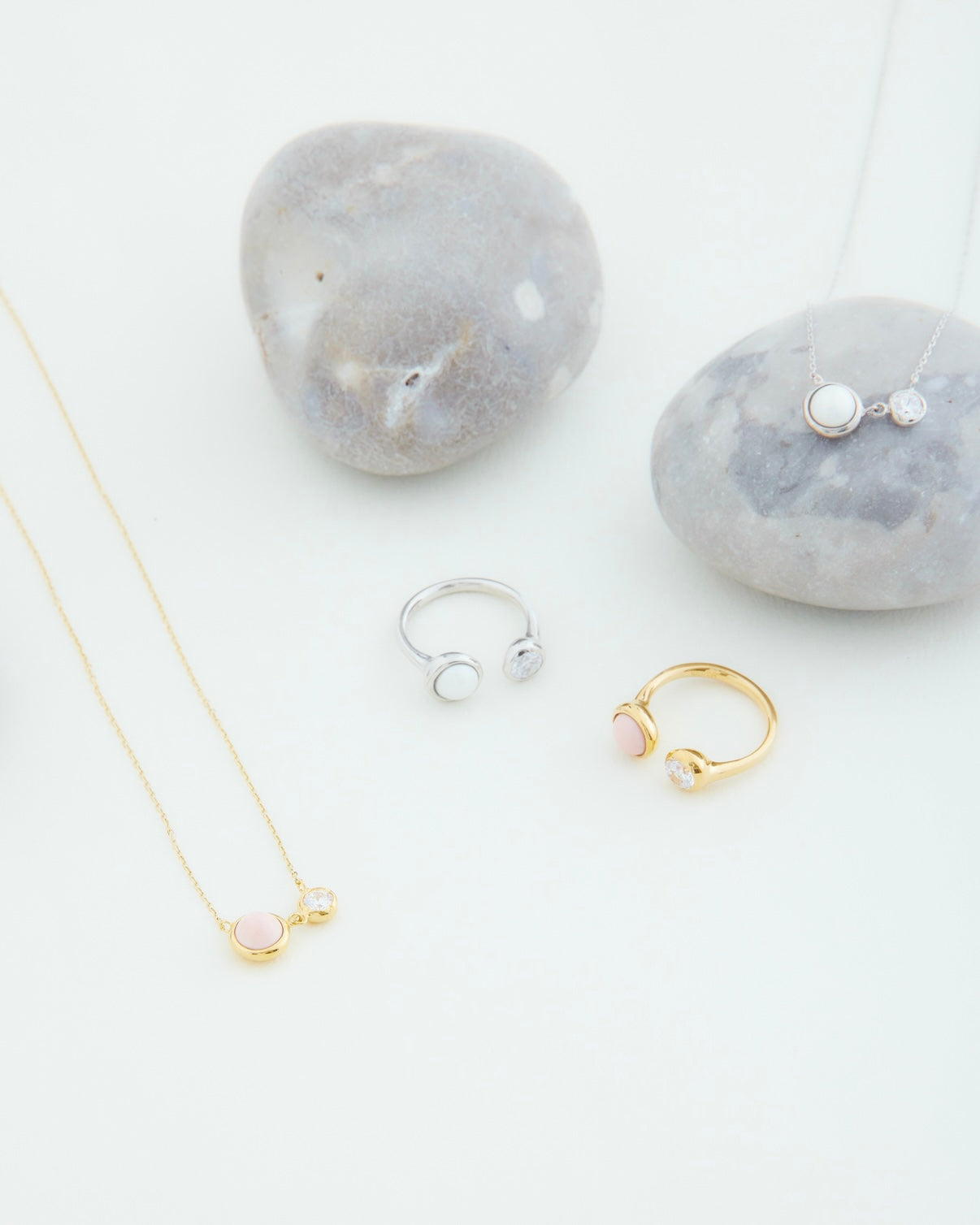 DROP TWIN NECKLACE | SILVER